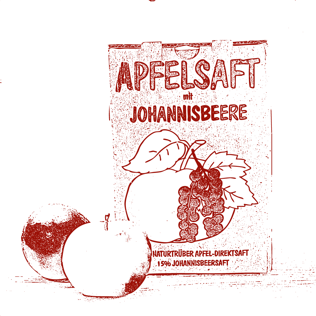 Apfelsaft mit Johannisbeere vom Obsthof Müller