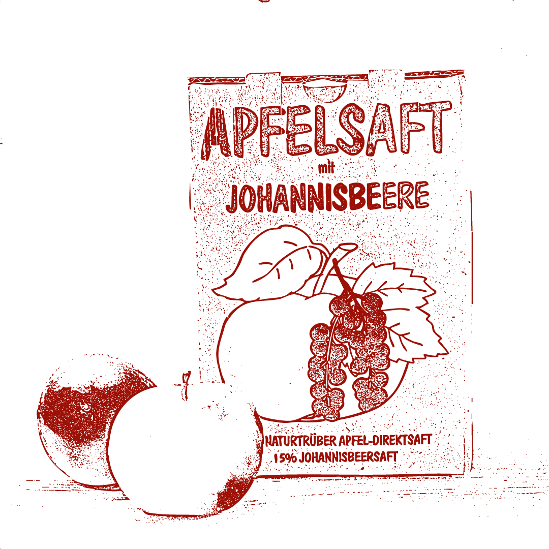 Apfelsaft mit Johannisbeere vom Obsthof Müller